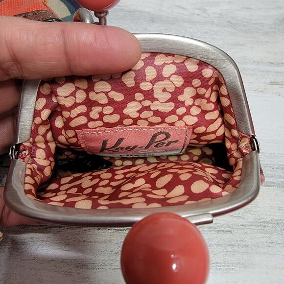 Fossil Multicolor Floral Crossbody Bag & Coin Holder EUC - Picture 7 of 11